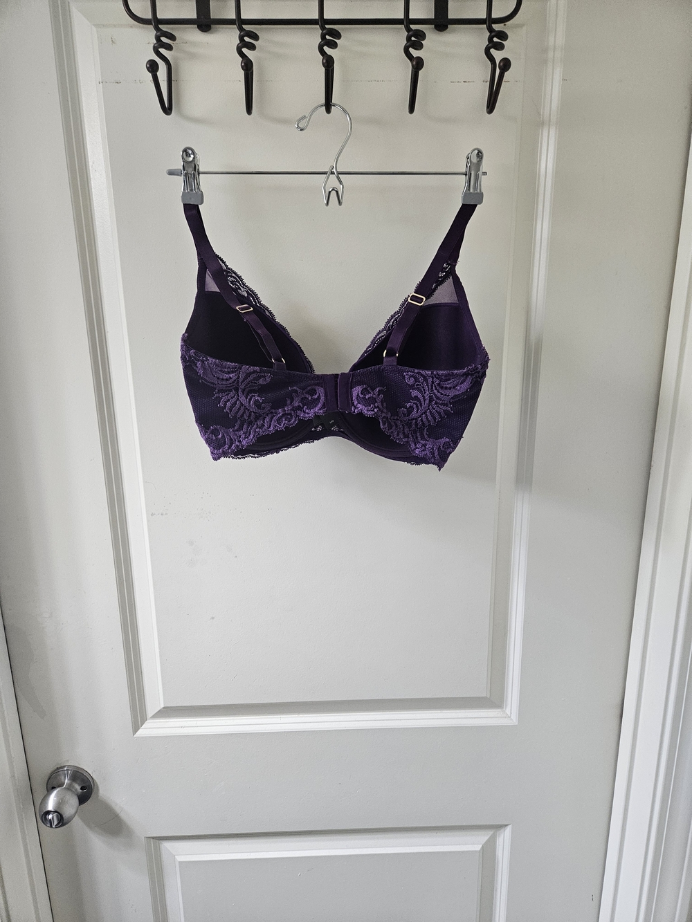 Natori Deep Purple Lace-Trim Underwire Bra - Picture 15 of 15